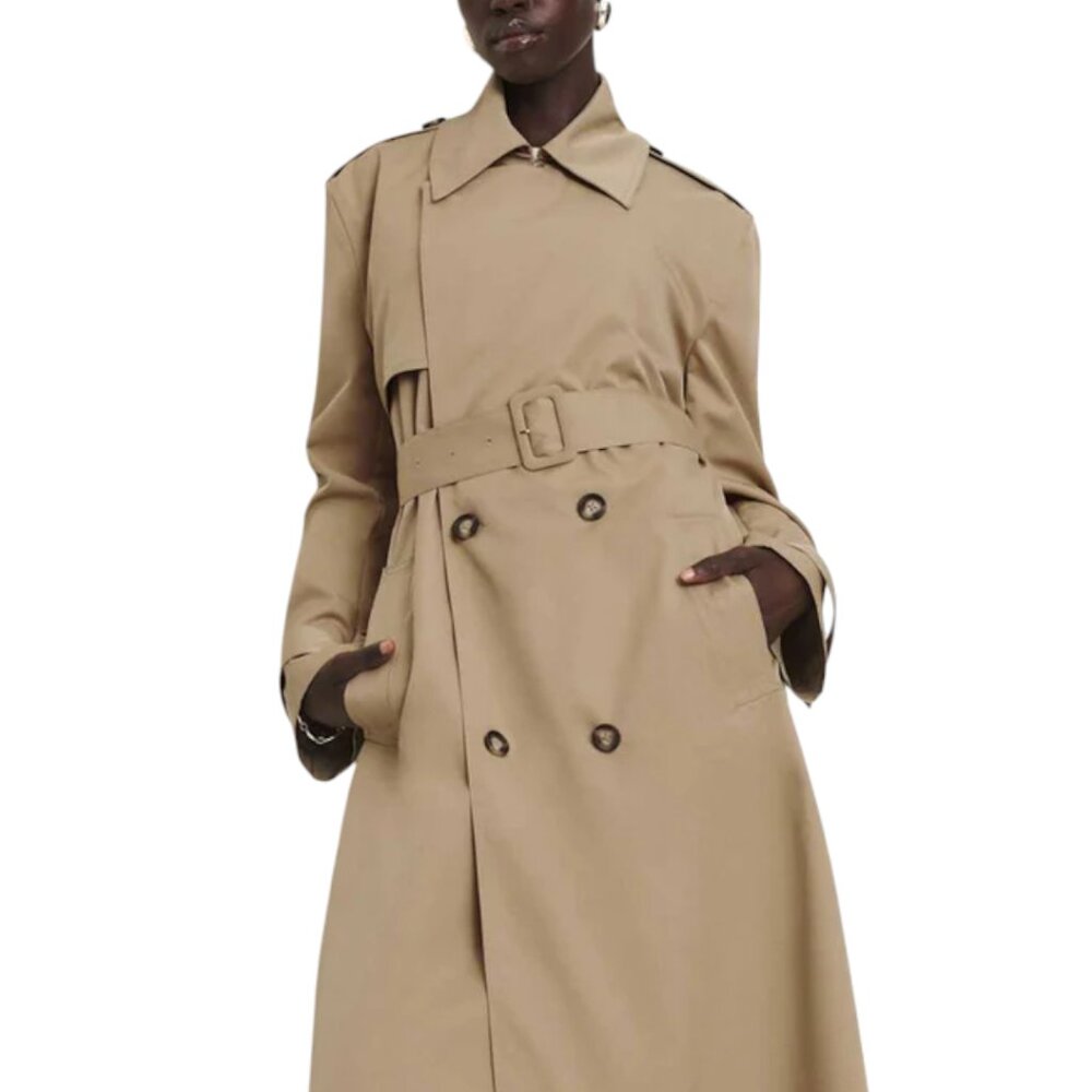 Reformation Matteo Light Weight Tan Trench Coat | Size XS